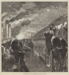 De Prins van Wales scheept in te Dover voor India